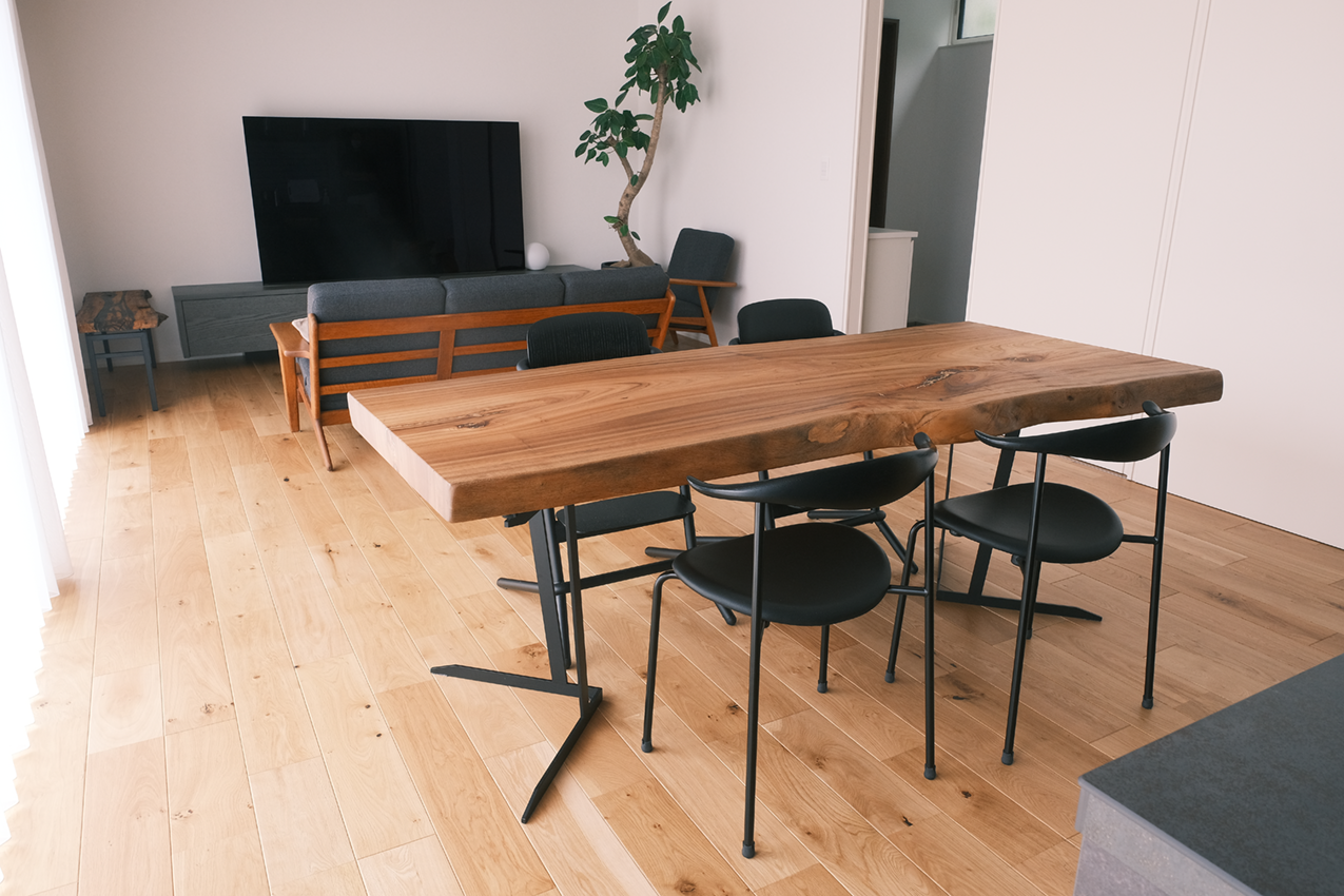 WORKS ｜ 個人邸 – 一枚板テーブル専門店｜WONDERWOOD